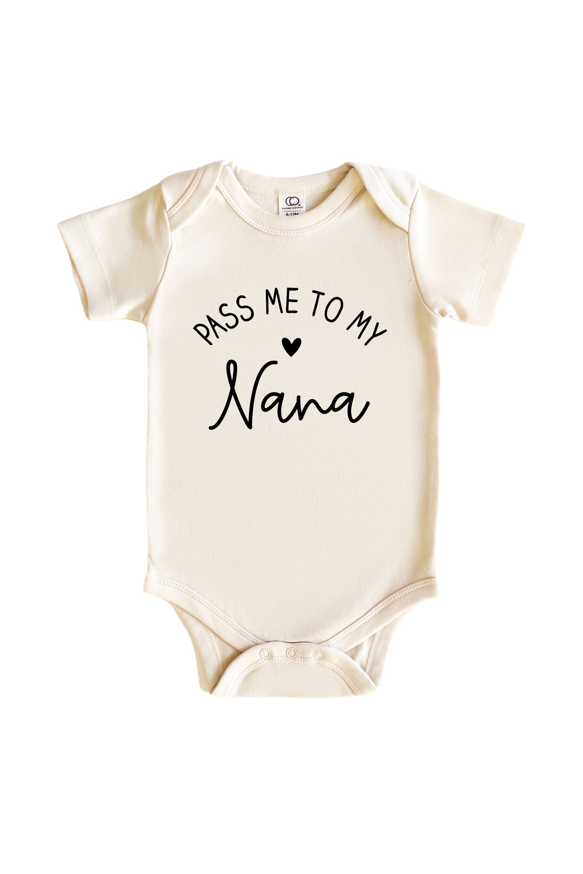 Personalized Pass Me Graphic Bodysuit | Natural